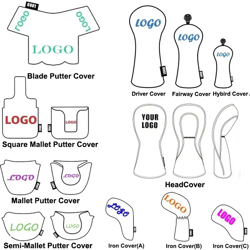 Custom Print Logo Golf Headcovers